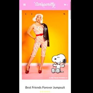 1950s-inspired jumpsuit Snoopy Peanuts Sarsparilly new size L unique firm p